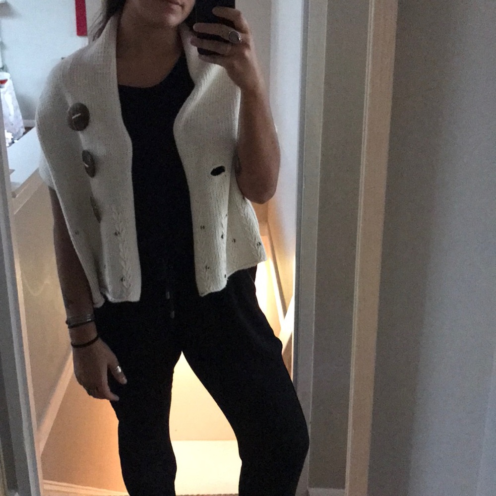 Hand Knit Sweater Shawl